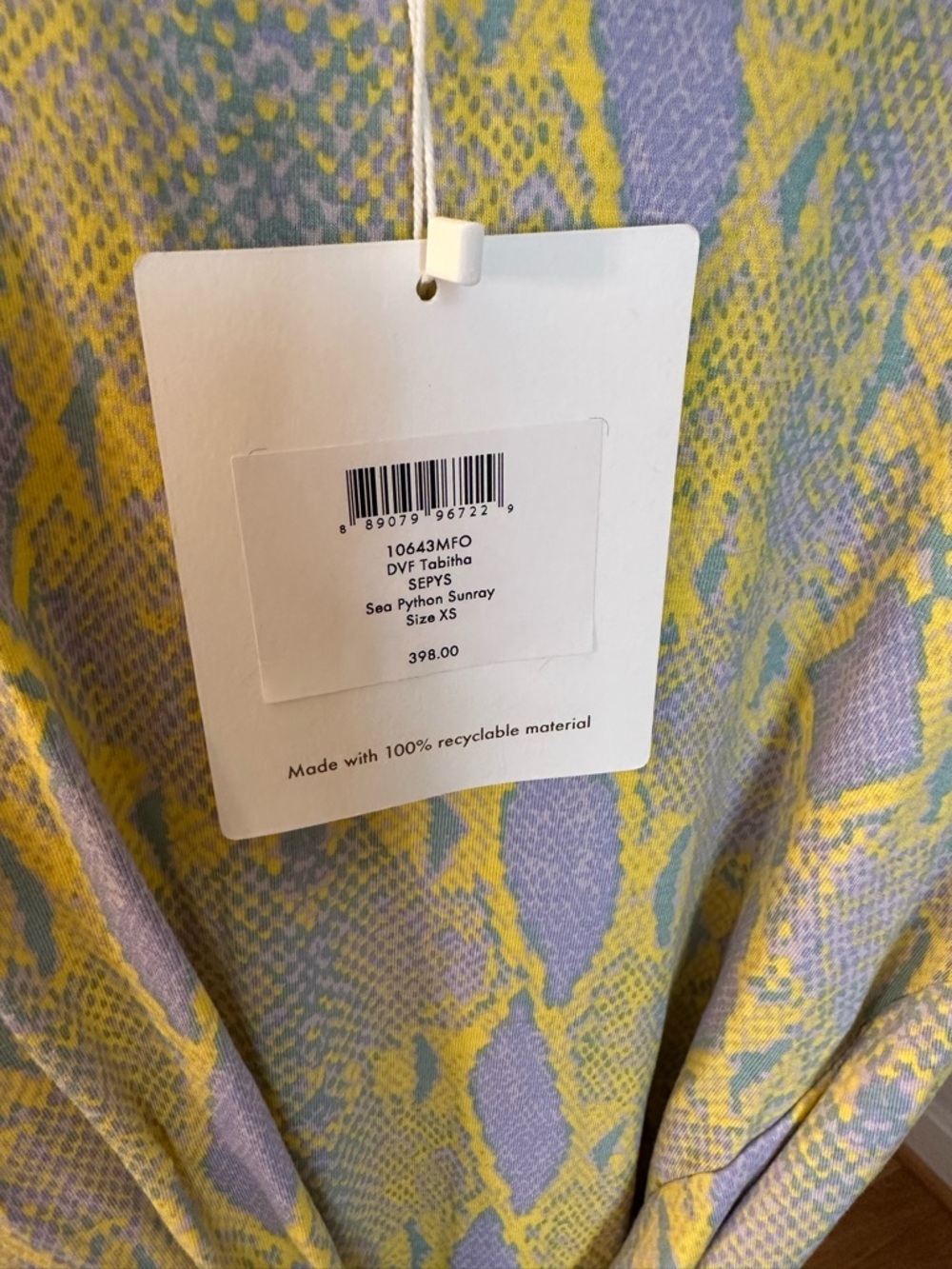 DVF Python Print Mini Dress NWT - Picture 4 of 5